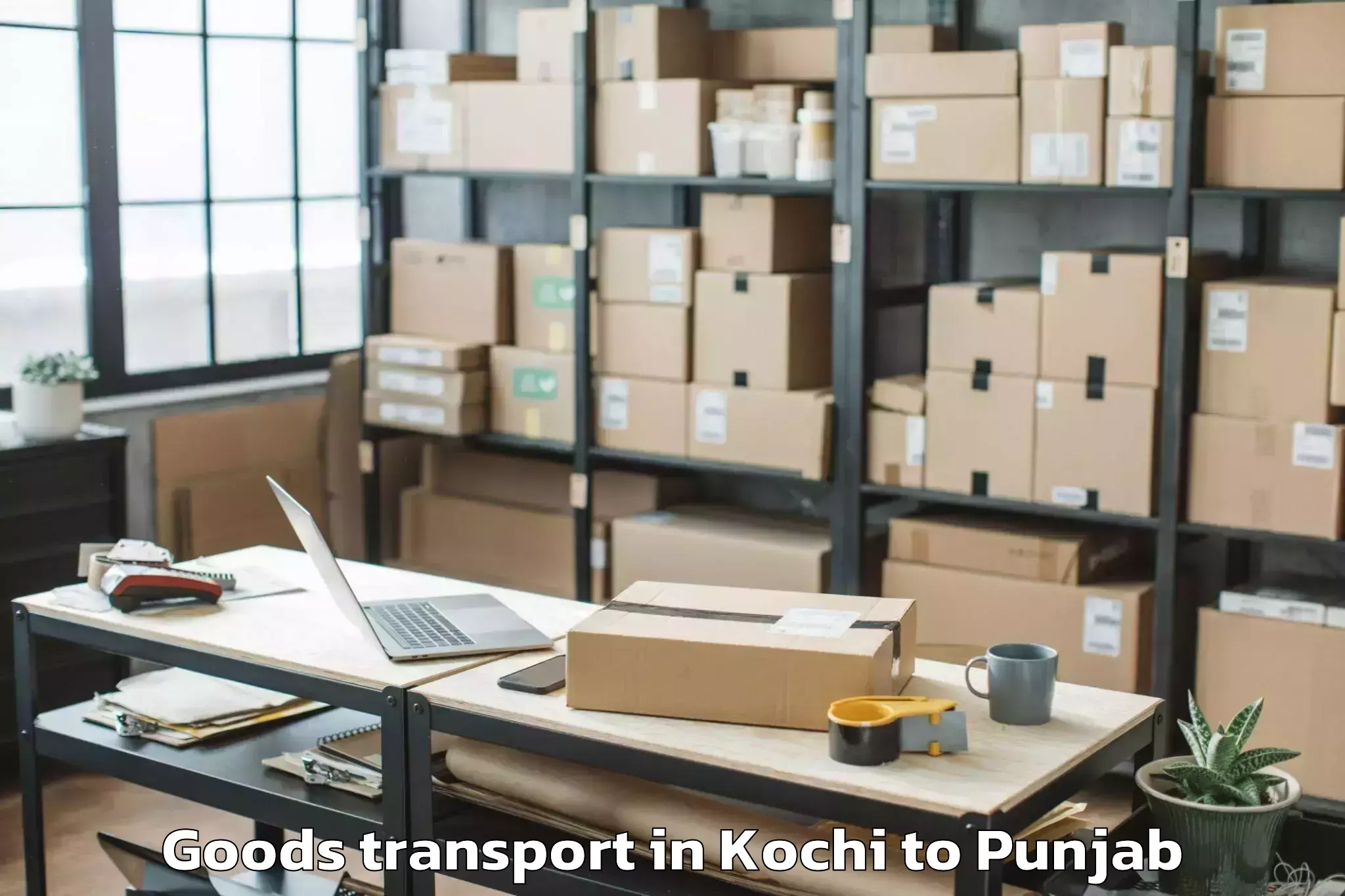 Book Kochi to Rayat Bahra University Kharar Goods Transport